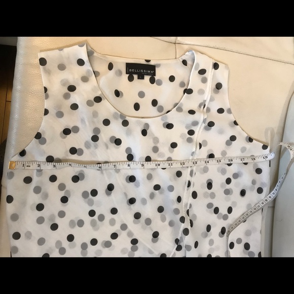 Bellissima White & Black Polka Dot Sleeveless Top - Picture 7 of 9